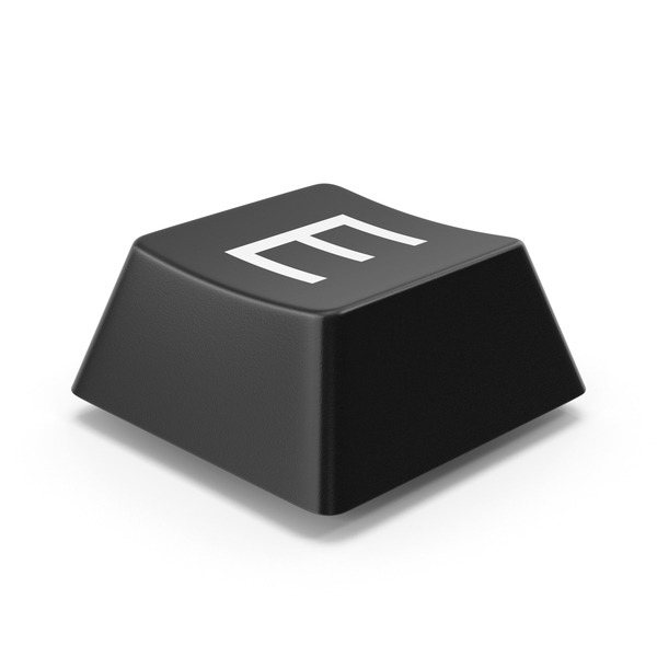 An "E" key from a keyboard