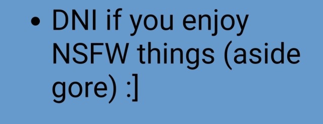 DNI if you enjoy NSFW things (aside gore) :]